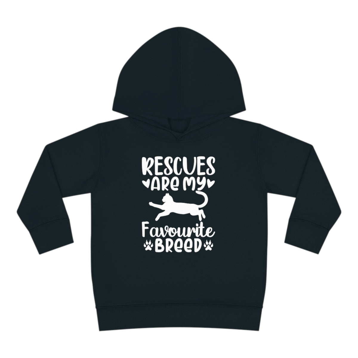 Rescues are My Favourite Breed Toddler Pullover Fleece Hoodie