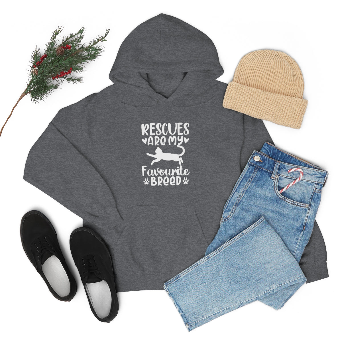 Rescues are My Favourite Breed Unisex Heavy Blend™ Hoodie