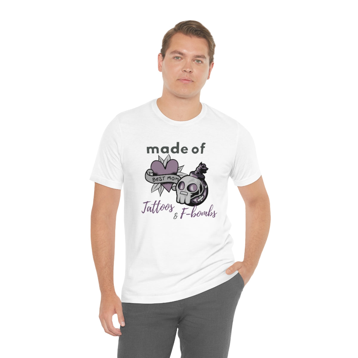 Made of Tattoo and F-bombs Mother's Day Gift Unisex Jersey Short Sleeve T-Shirt