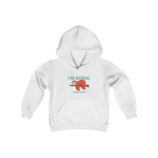 I'm Going to be Late Youth Heavy Blend Hoodie