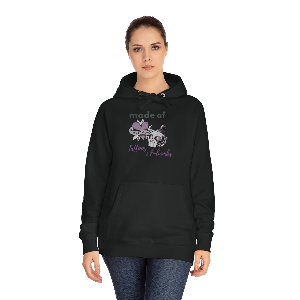 Made of Tattoos & F-Bombs Best Moms Mother's Day Gift Premium Unisex Fleece Hoodie