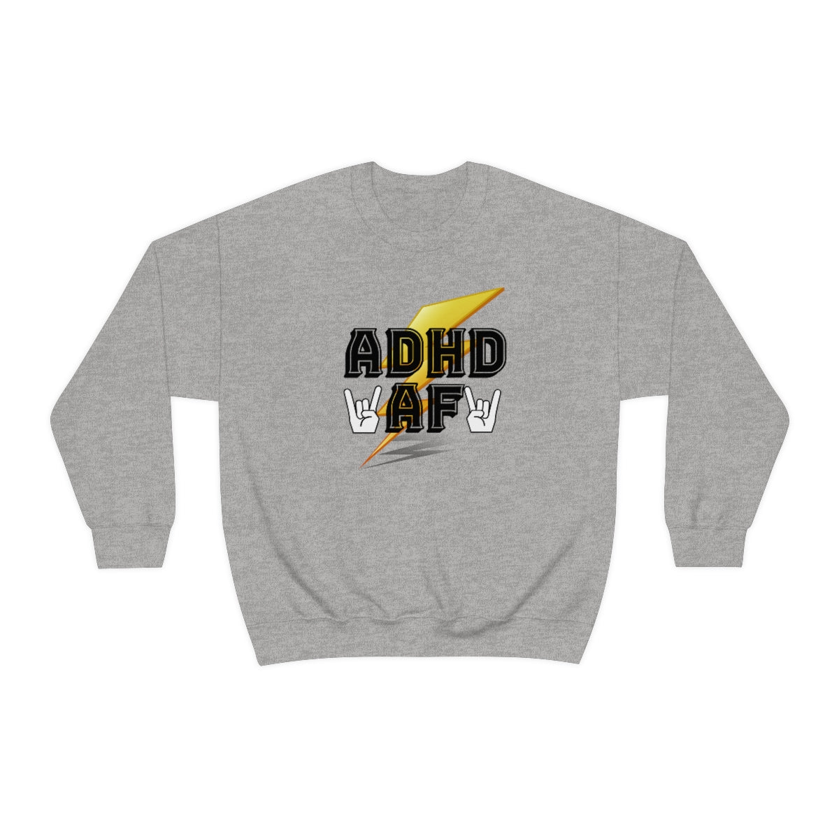 ADHD AF Lightening Bolt Unisex Crew Sweatshirt