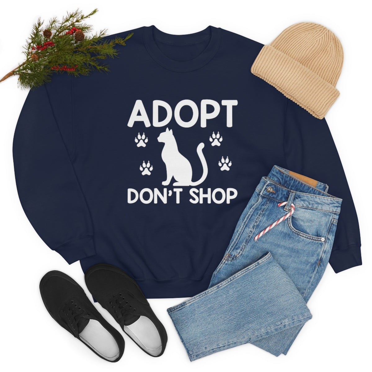 Adopt Don't Shop Animal Rescue Advocate Unisex Crew Sweatshirt