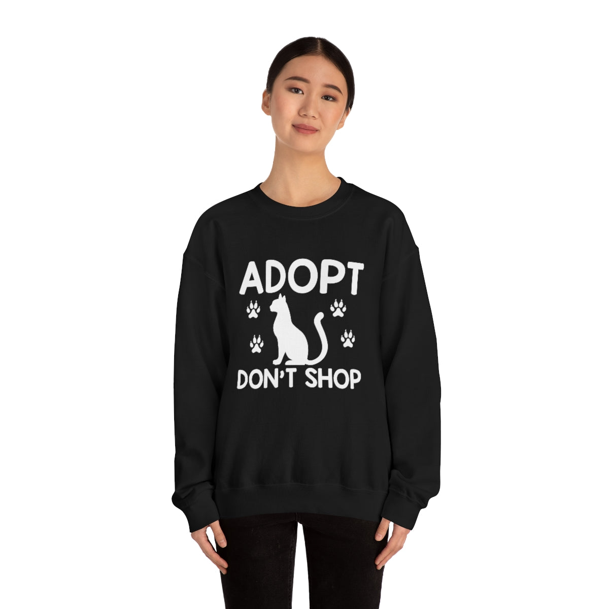 Adopt Don't Shop Animal Rescue Advocate Unisex Crew Sweatshirt