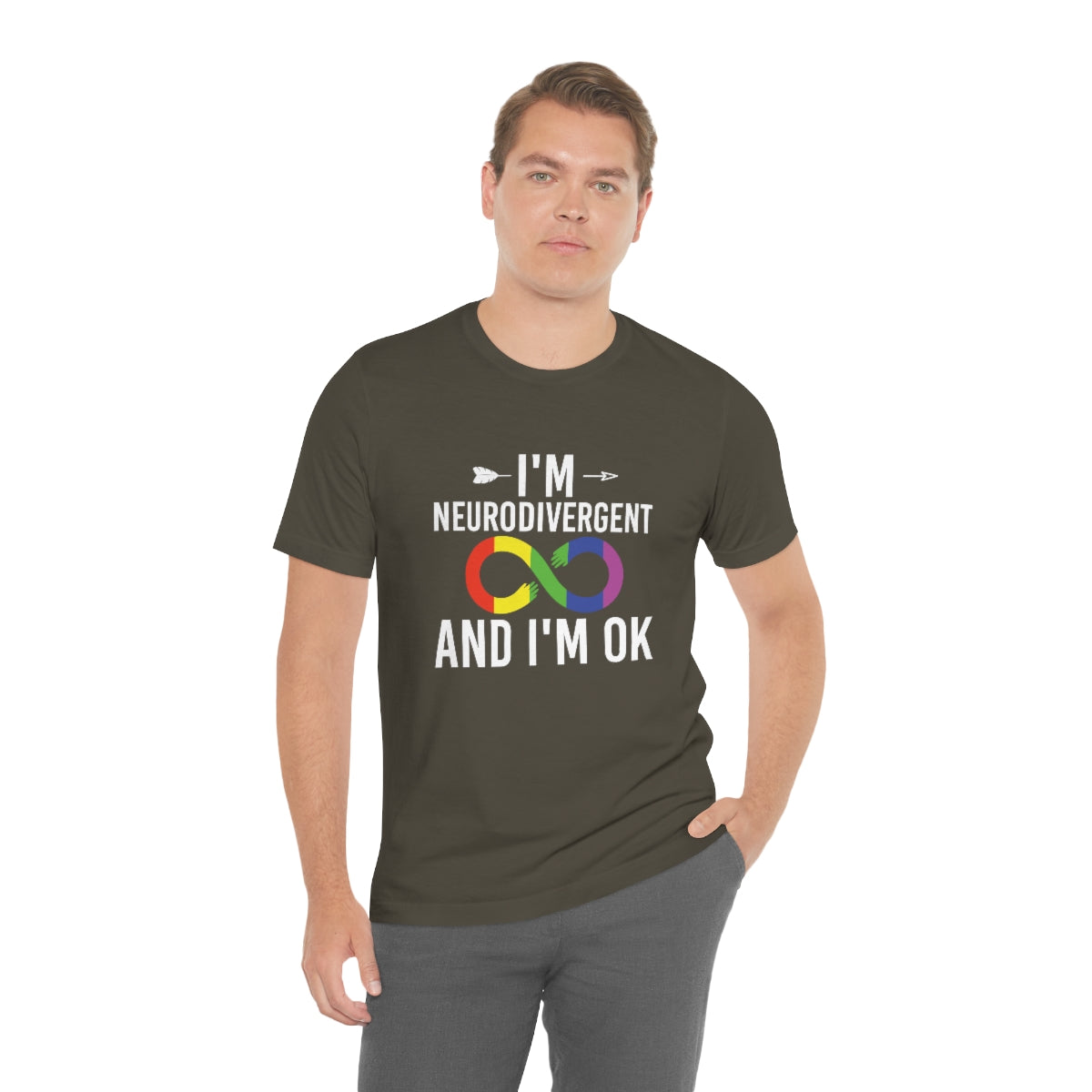 I'm Neurodivergent and I'm Ok Unisex Jersey Short Sleeve T-Shirt