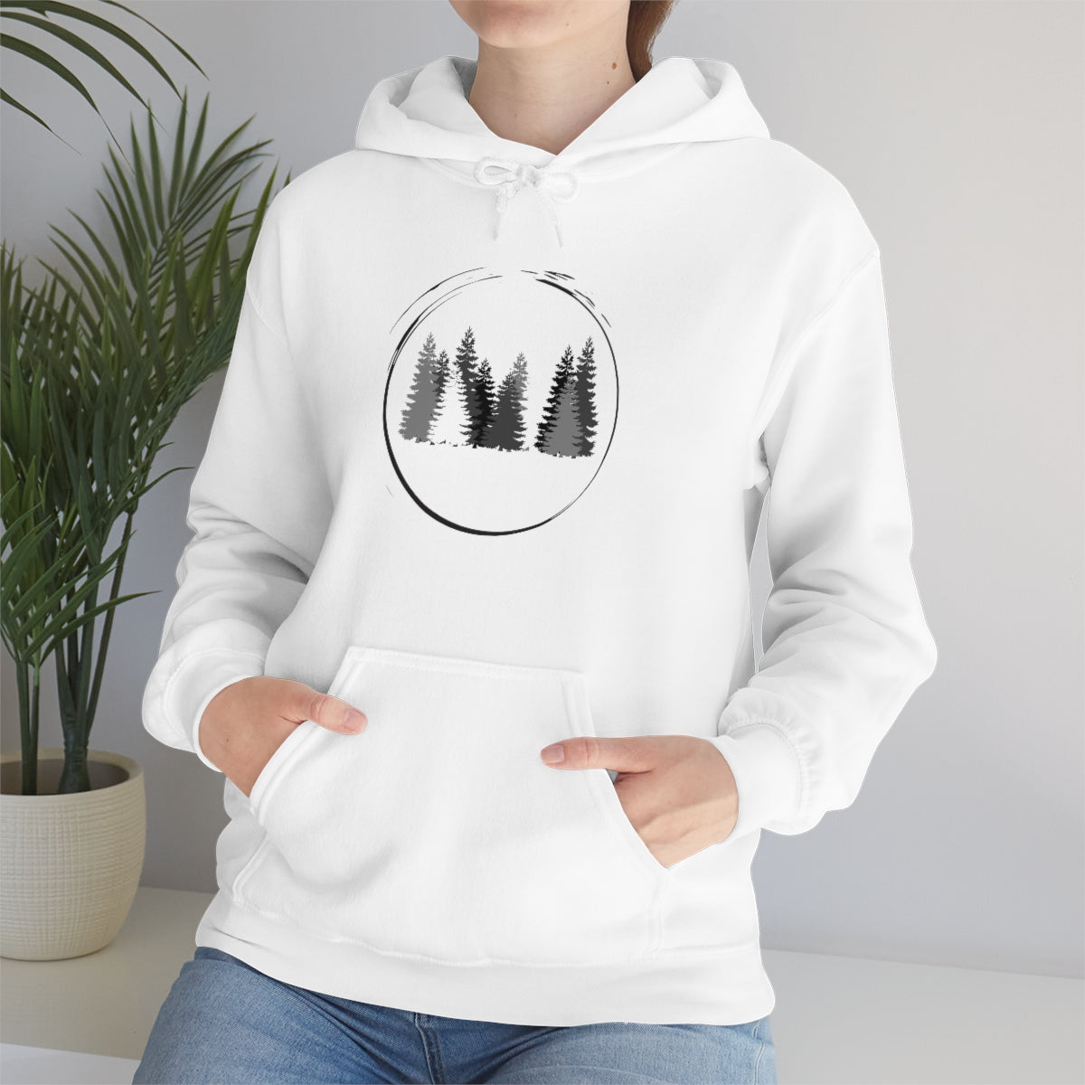 Pine Trees Hiking Camping Unisex Heavy Blend™ Hoodie