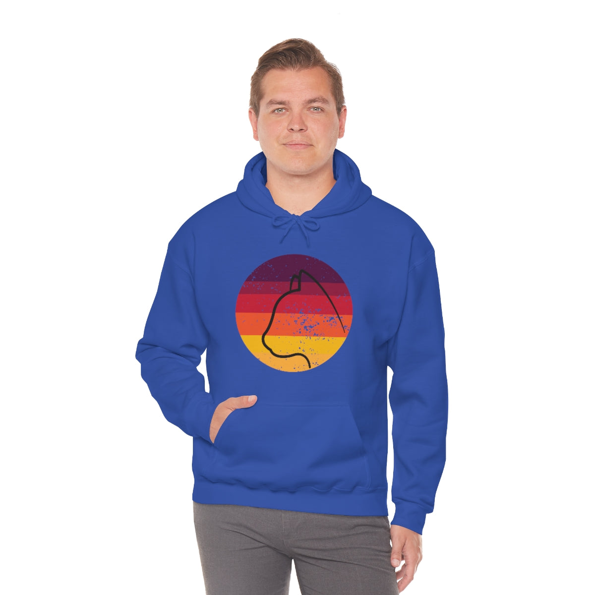 Vintage Sunset Cat Lovers Unisex Heavy Blend™ Hoodie