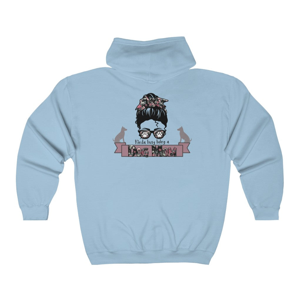 Kinda Busy Being a Dog Mom Dog Lovers Unisex Heavy Blend™ Full Zip Hoodie