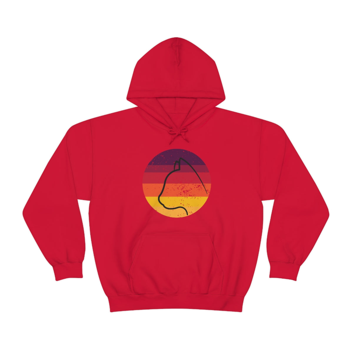 Vintage Sunset Cat Lovers Unisex Heavy Blend™ Hoodie