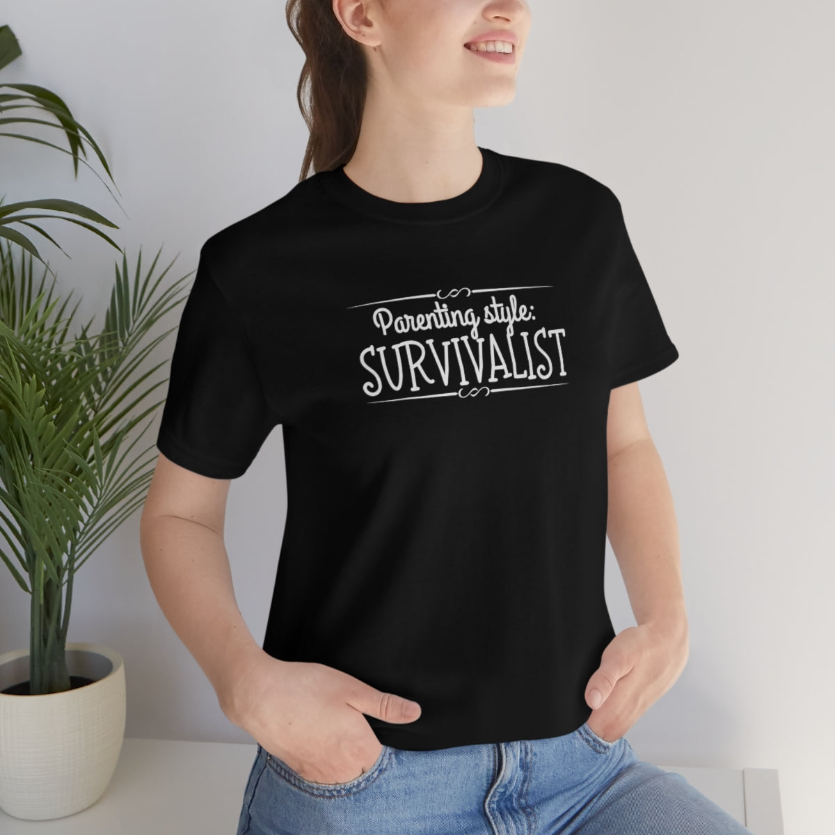 Parenting Style: Survivalist Funny Unisex Jersey Short Sleeve T-Shirt