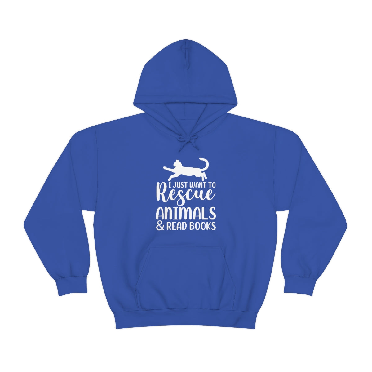 I Just Want to Rescue Animals and Read Books Unisex Heavy Blend™ Hoodie