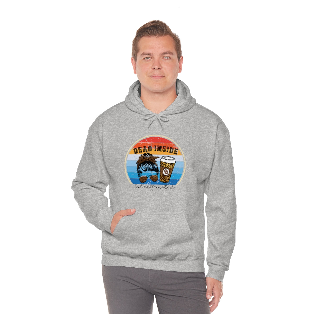 Dead Inside but Caffeinated Funny Unisex Heavy Blend™ Hoodie