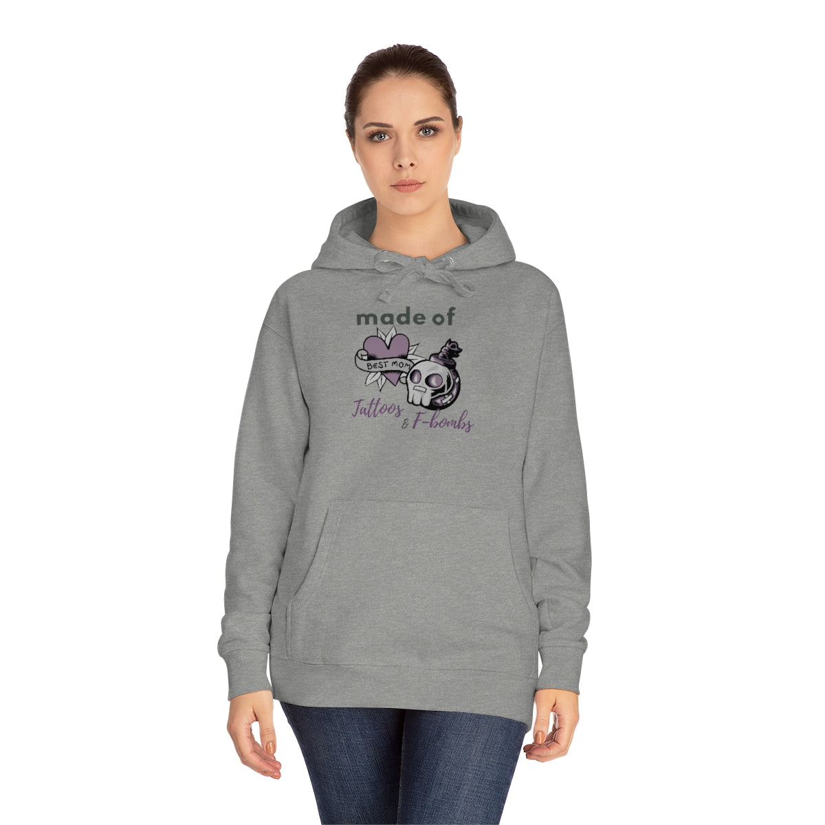 Made of Tattoos & F-Bombs Best Moms Mother's Day Gift Premium Unisex Fleece Hoodie