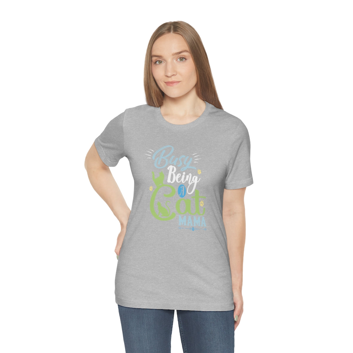 Busy Being a Cat Mama Unisex Jersey Short Sleeve T-Shirt