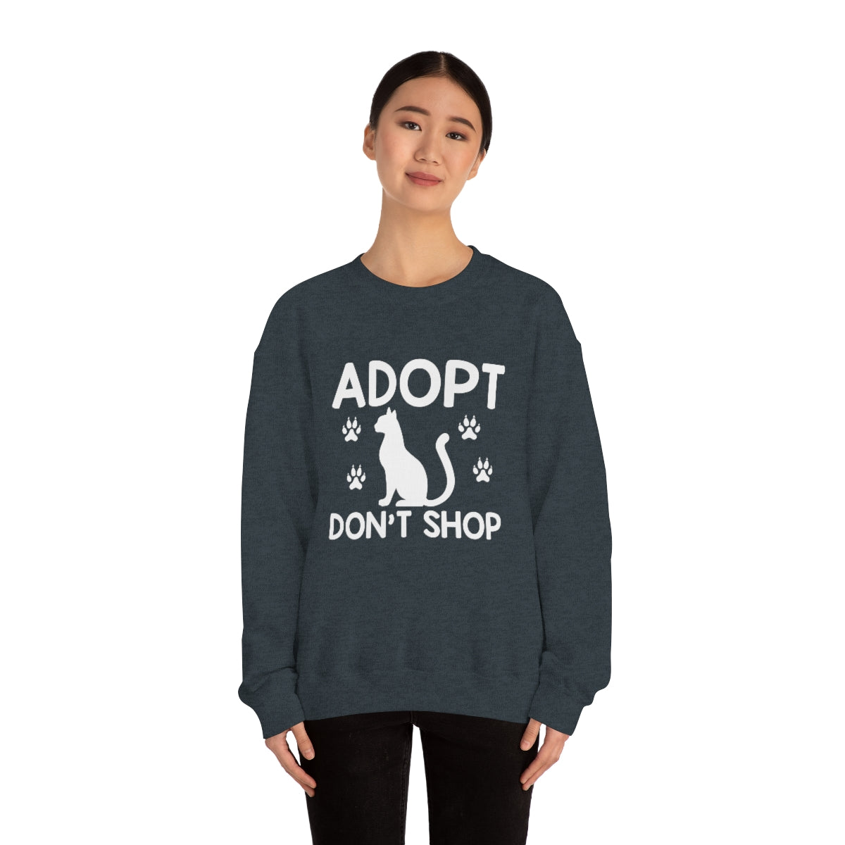 Adopt Don't Shop Animal Rescue Advocate Unisex Crew Sweatshirt