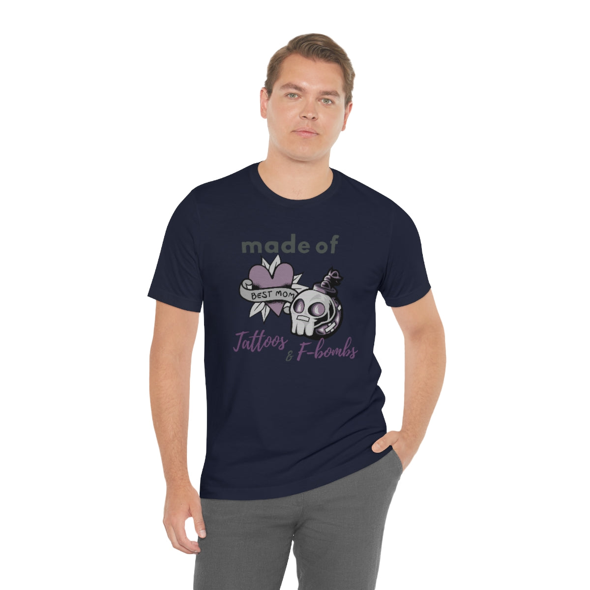 Made of Tattoo and F-bombs Mother's Day Gift Unisex Jersey Short Sleeve T-Shirt