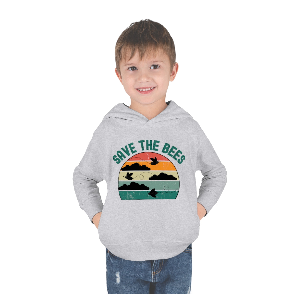 Save the Bees Toddler Pullover Fleece Hoodie