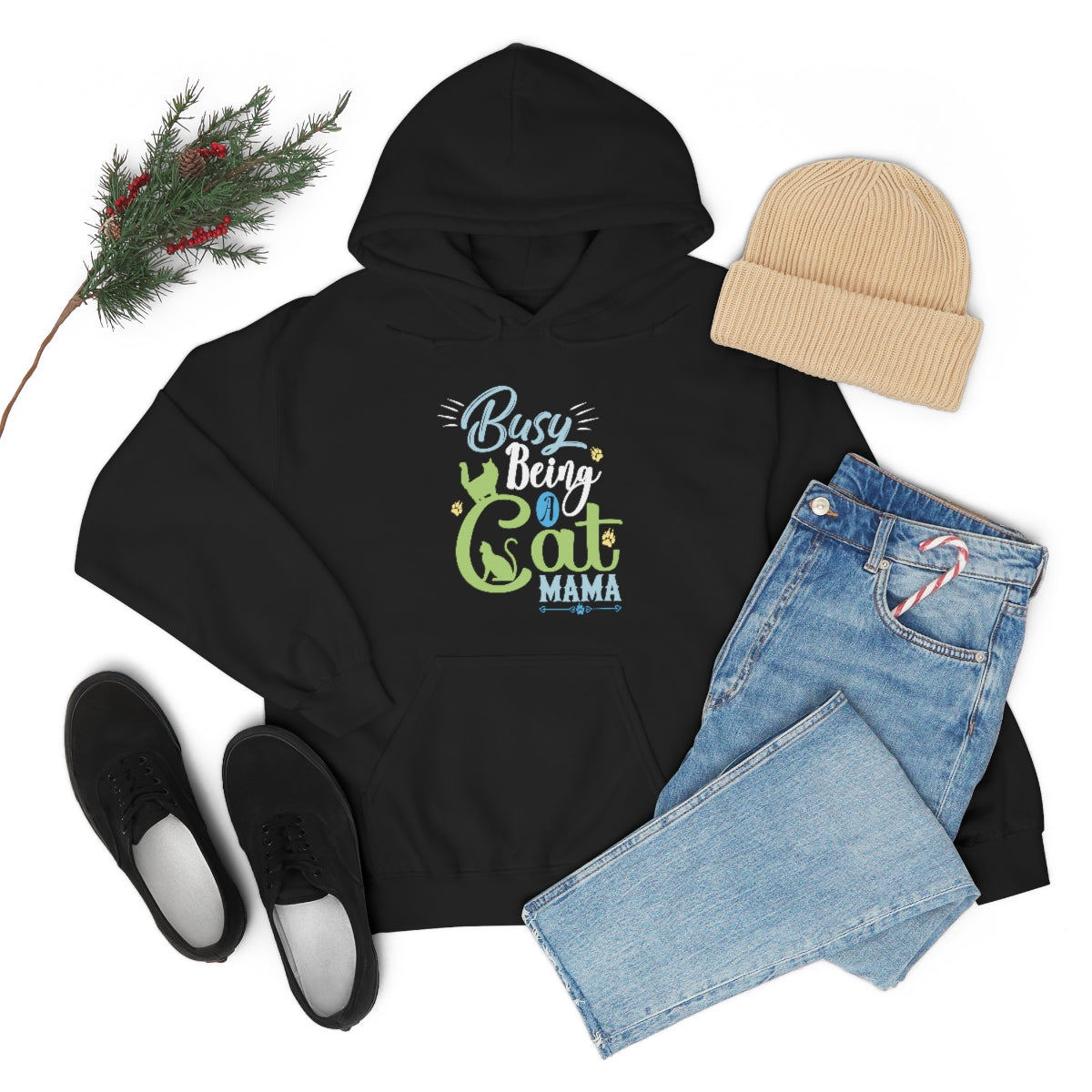 Busy Being a Cat Mama Unisex Heavy Blend™ Hoodie