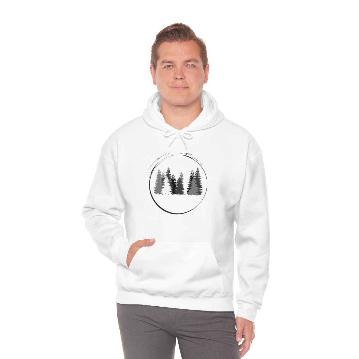 Pine Trees Hiking Camping Unisex Heavy Blend™ Hoodie