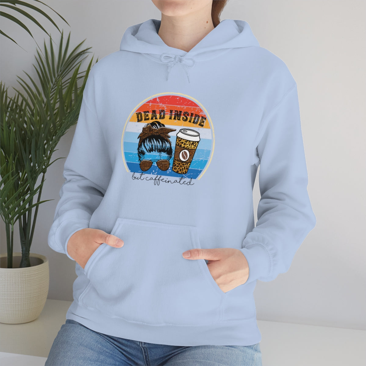 Dead Inside but Caffeinated Funny Unisex Heavy Blend™ Hoodie