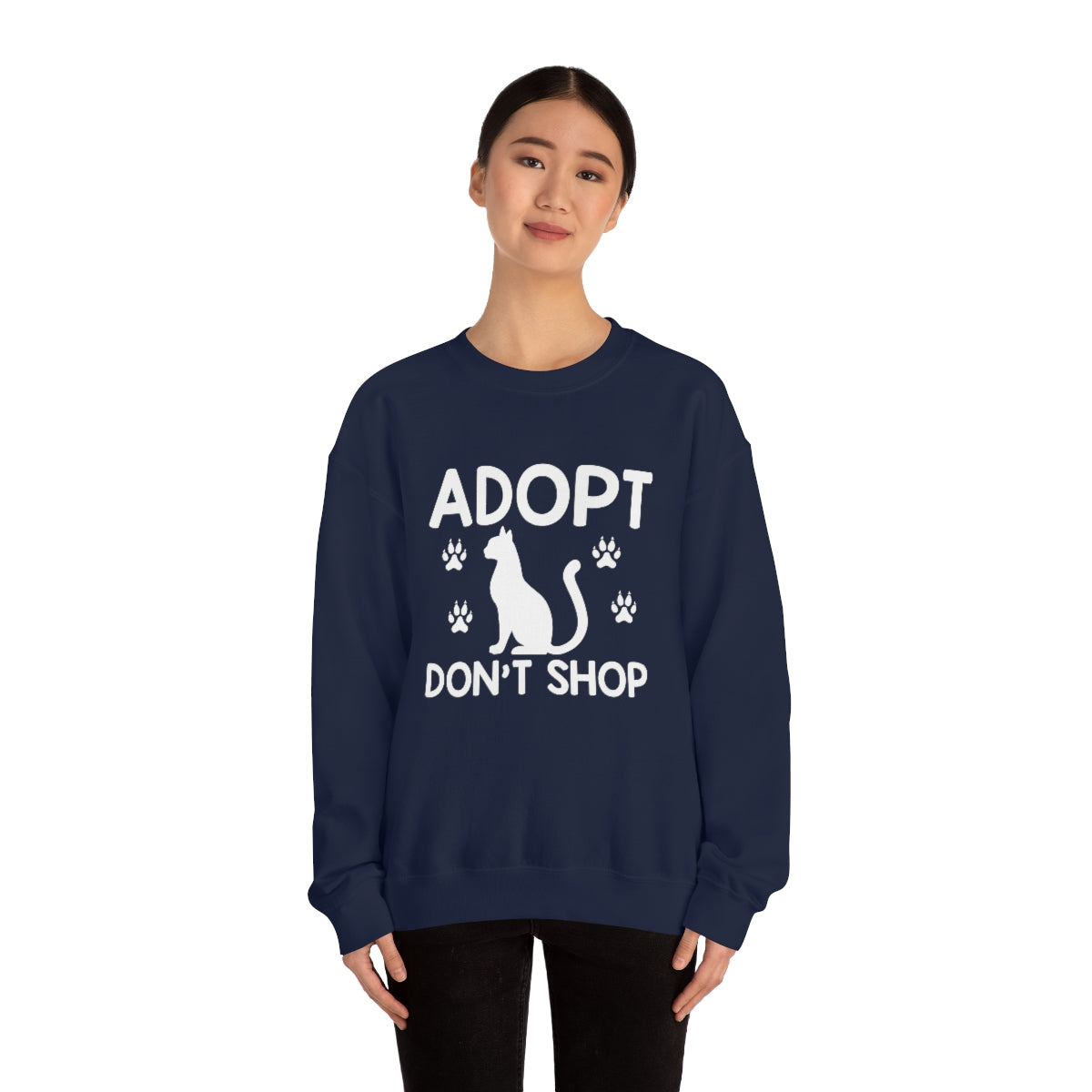 Adopt Don't Shop Animal Rescue Advocate Unisex Crew Sweatshirt