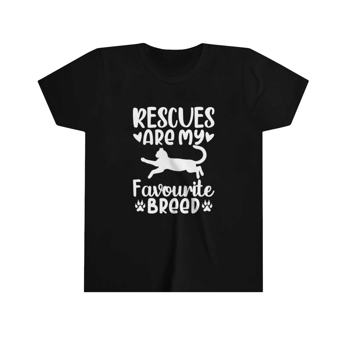 Rescues are My Favourite Breed Youth Short Sleeve T-Shirt