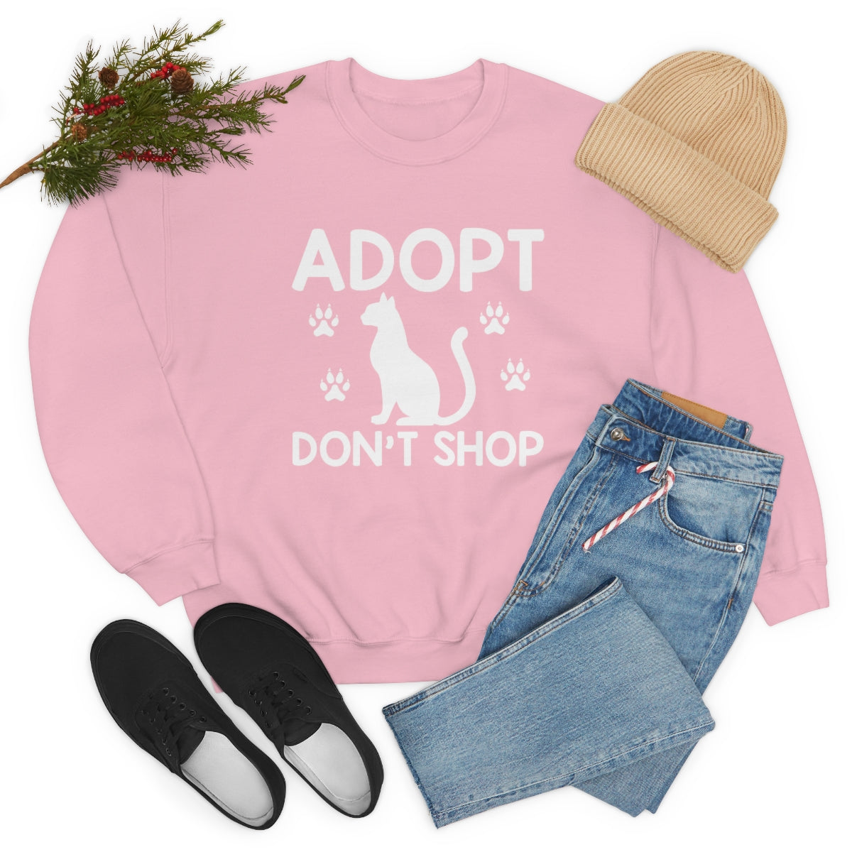 Adopt Don't Shop Animal Rescue Advocate Unisex Crew Sweatshirt