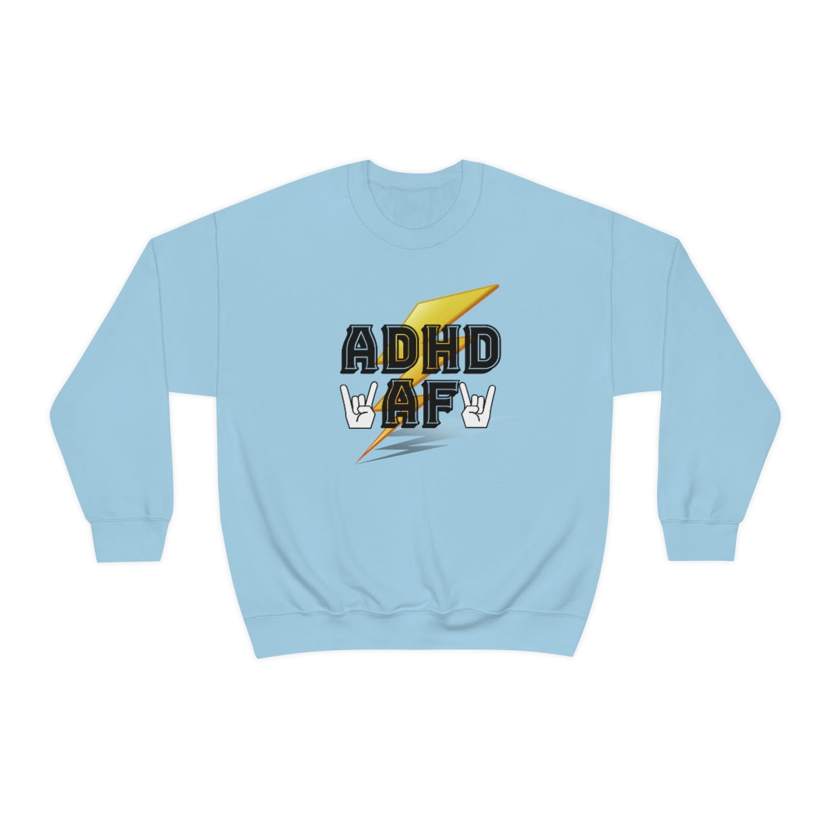 ADHD AF Lightening Bolt Unisex Crew Sweatshirt