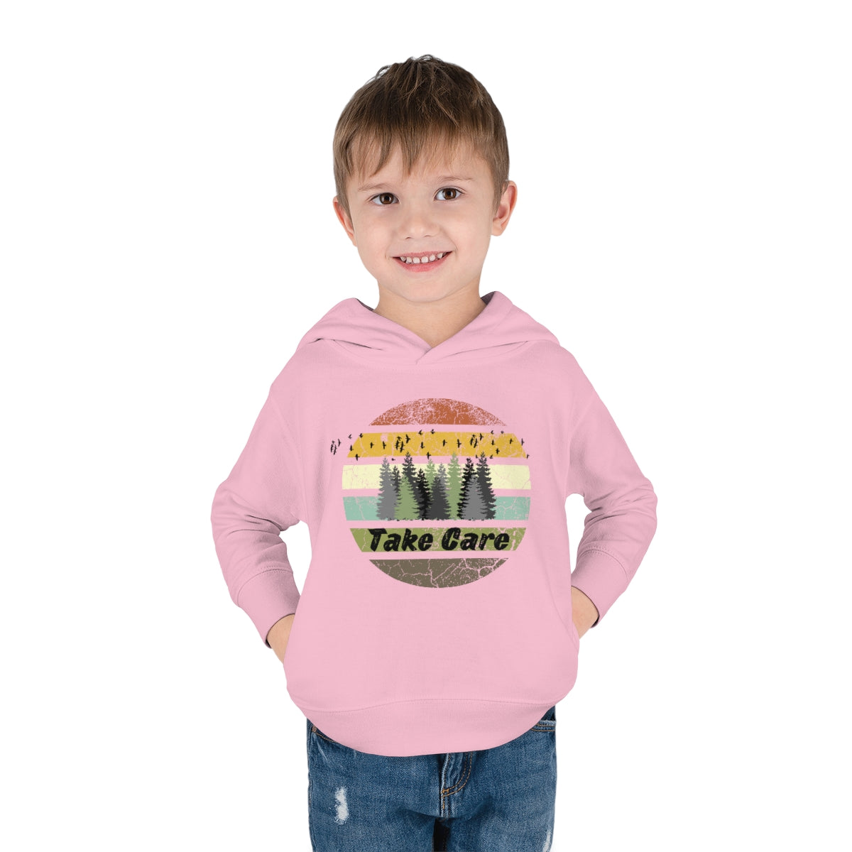 Take Care Hiking Camping Toddler Pullover Fleece Hoodie