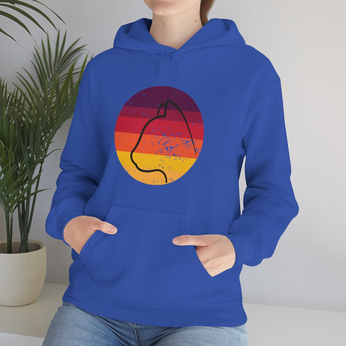 Vintage Sunset Cat Lovers Unisex Heavy Blend™ Hoodie