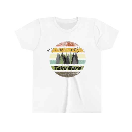 Take Care Hiking Camping Youth Short Sleeve T-Shirt