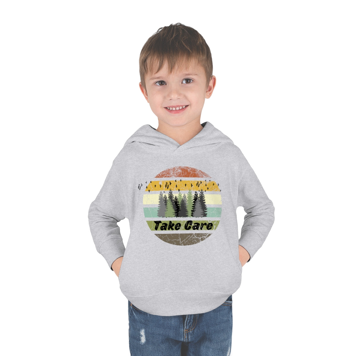 Take Care Hiking Camping Toddler Pullover Fleece Hoodie