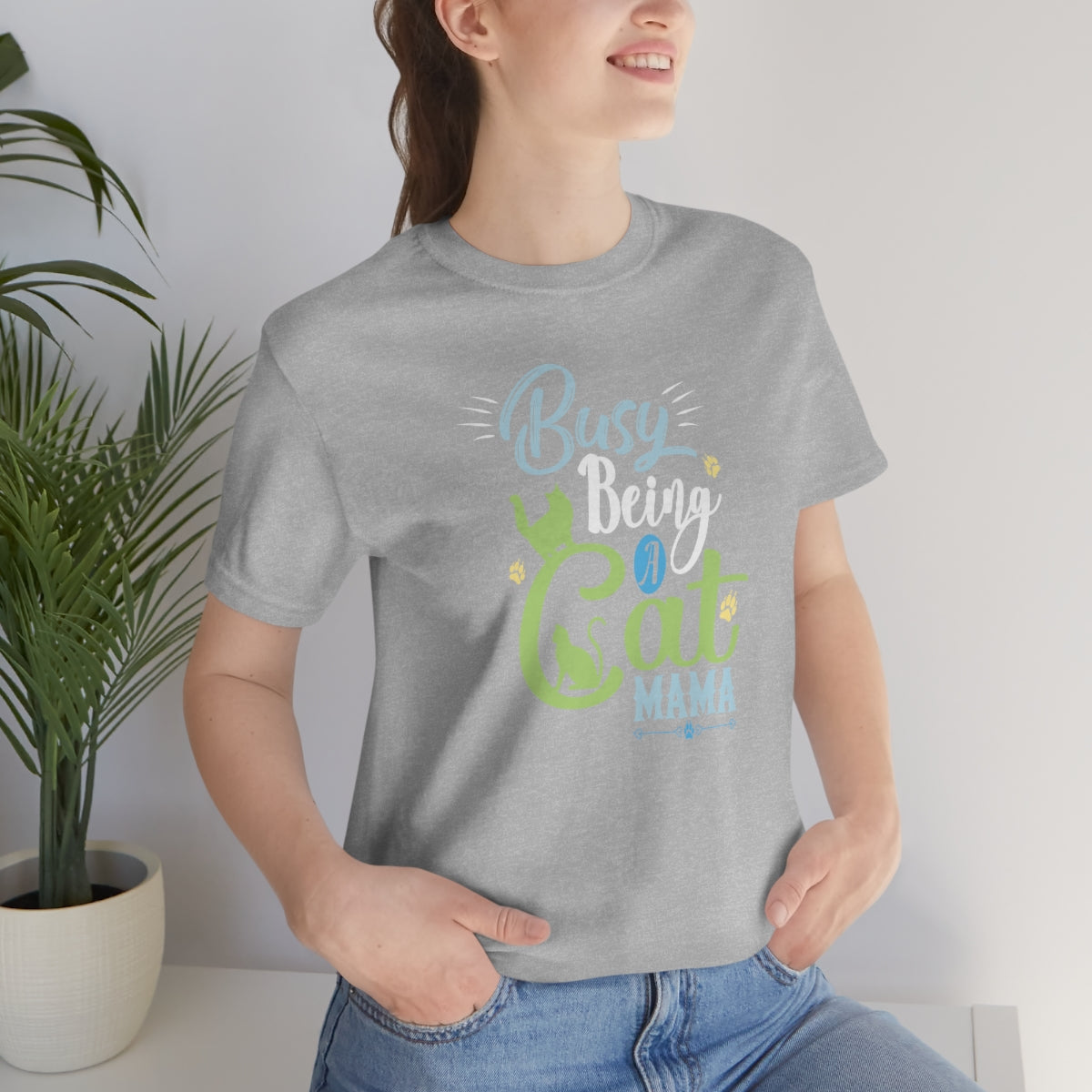 Busy Being a Cat Mama Unisex Jersey Short Sleeve T-Shirt