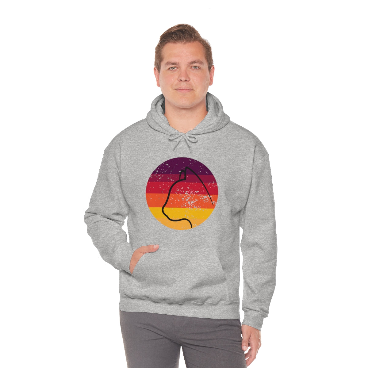 Vintage Sunset Cat Lovers Unisex Heavy Blend™ Hoodie