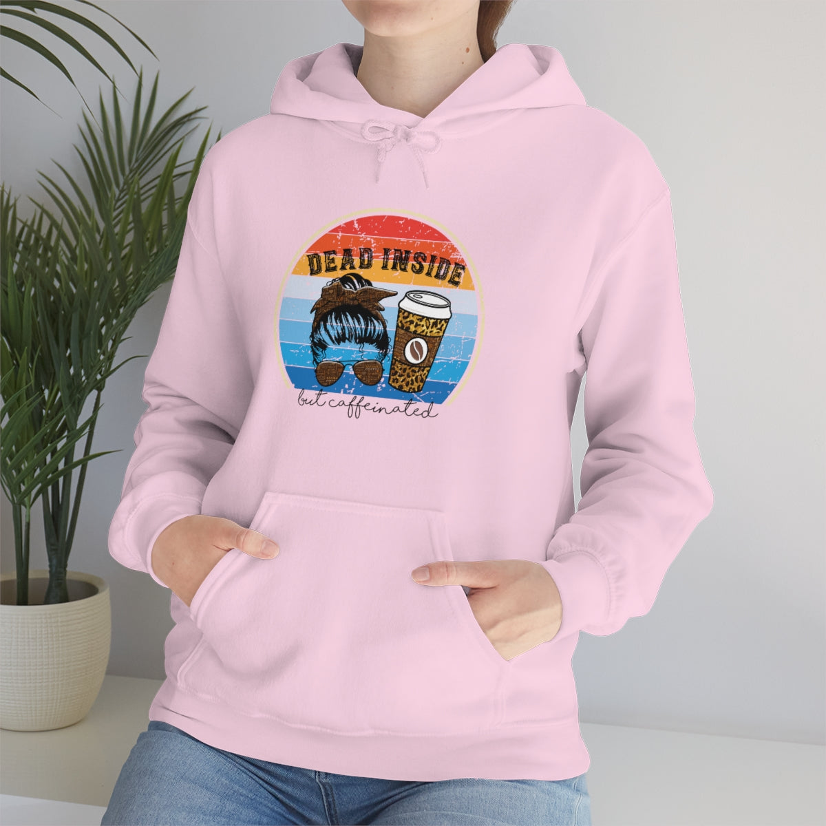 Dead Inside but Caffeinated Funny Unisex Heavy Blend™ Hoodie