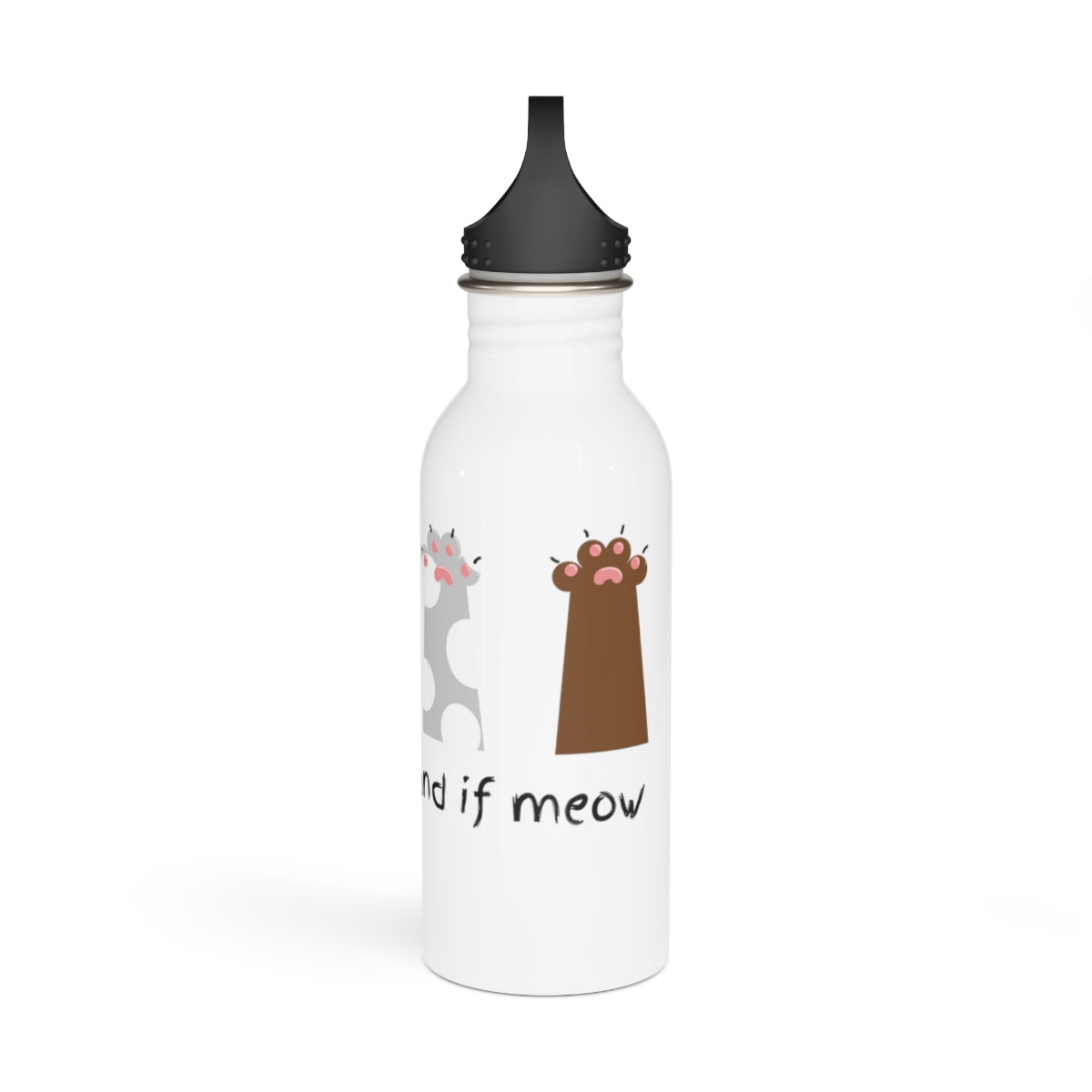 Raise Your Hand if Meow Stainless Steel Water Bottle