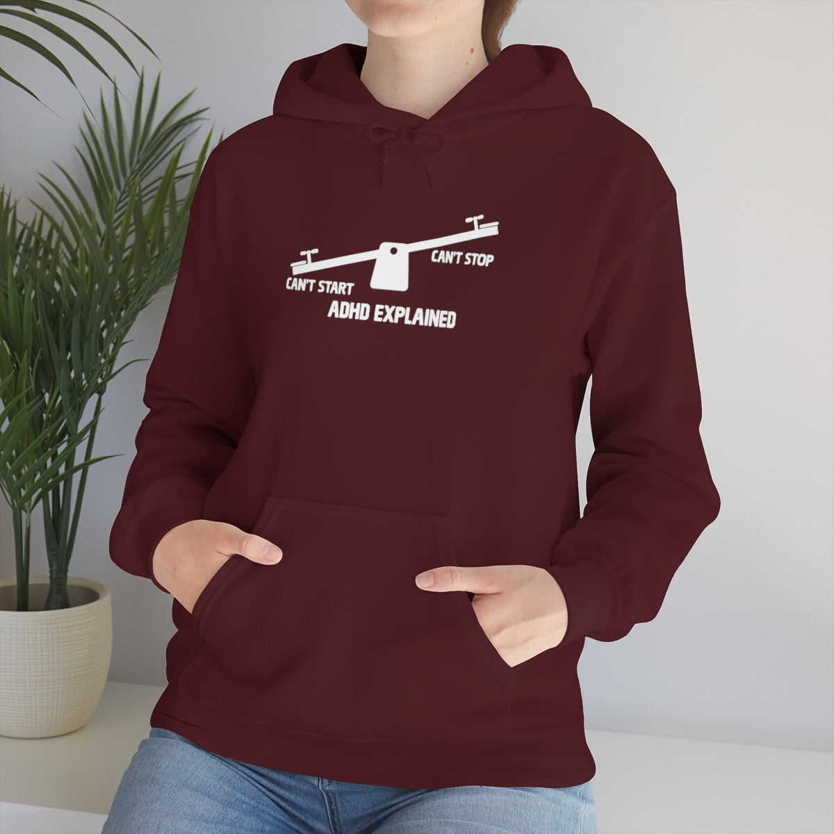 ADHD Explained Funny Unisex Heavy Blend™ Hoodie