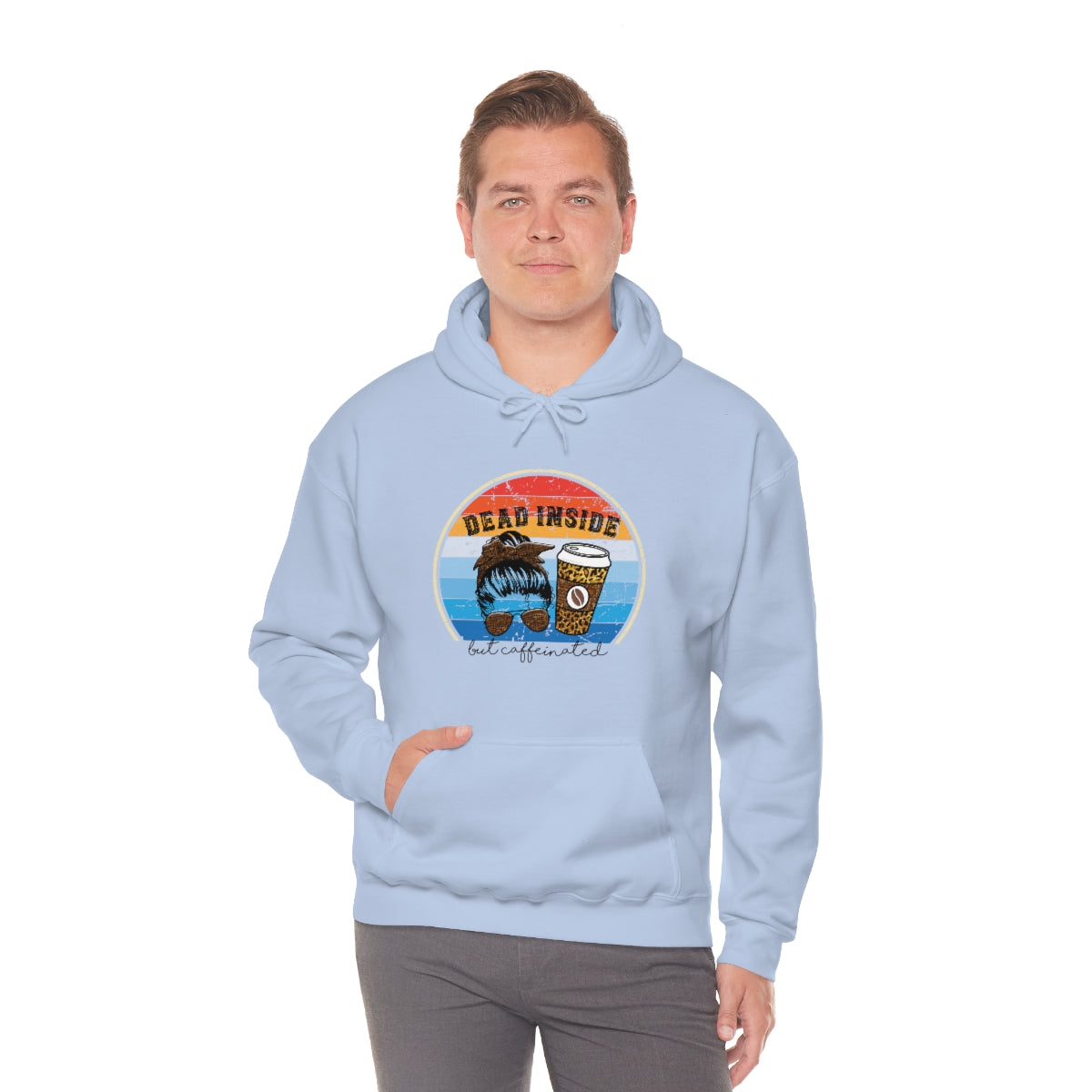 Dead Inside but Caffeinated Funny Unisex Heavy Blend™ Hoodie