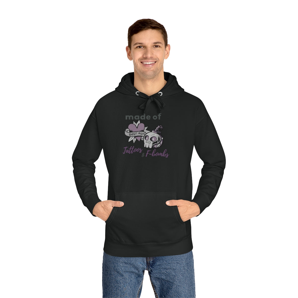 Made of Tattoos & F-Bombs Best Moms Mother's Day Gift Premium Unisex Fleece Hoodie