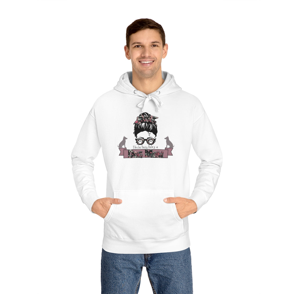 Kinda of Busy Being a Dog Mom Dog Lovers Premium Unisex Fleece Hoodie