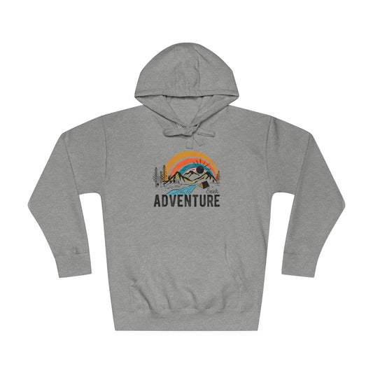 Seek Adventure Hiking Camping Lovers Premium Unisex Fleece Hoodie