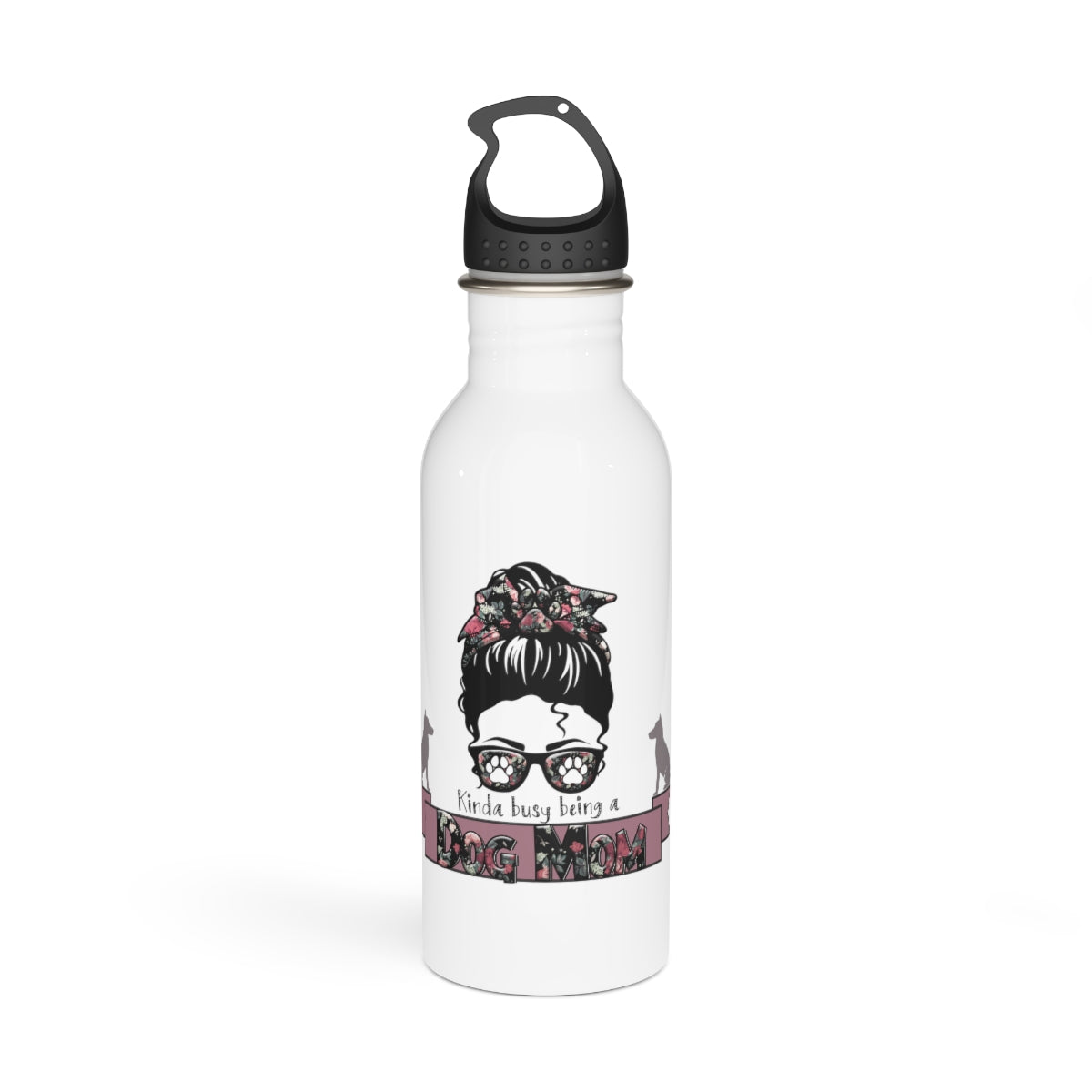 Kinda Busy Being a Dog Mom Dog Lovers Stainless Steel Water Bottle