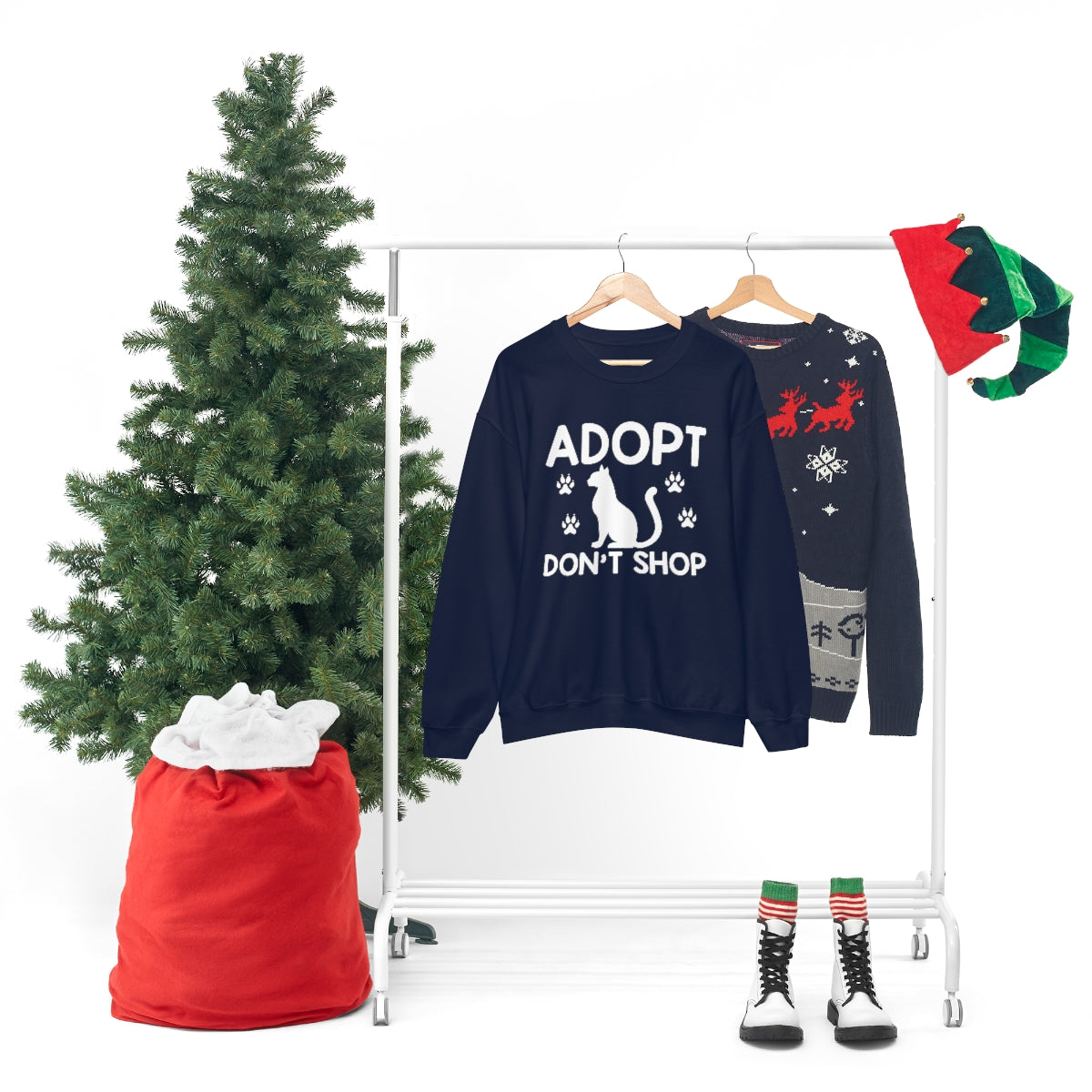 Adopt Don't Shop Animal Rescue Advocate Unisex Crew Sweatshirt