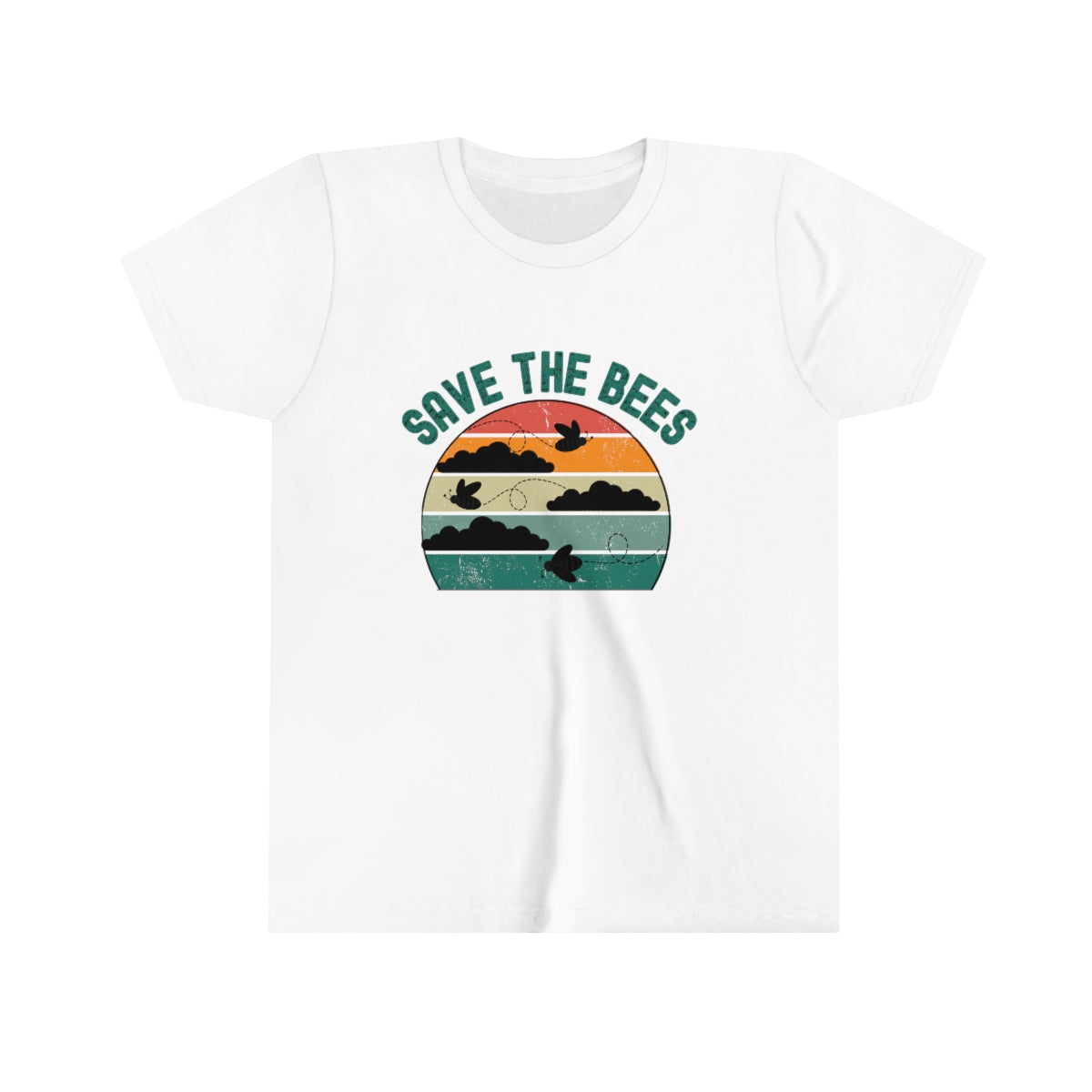 Save the Bees Earth Day Environmental Awareness Youth Short Sleeve T-Shirt