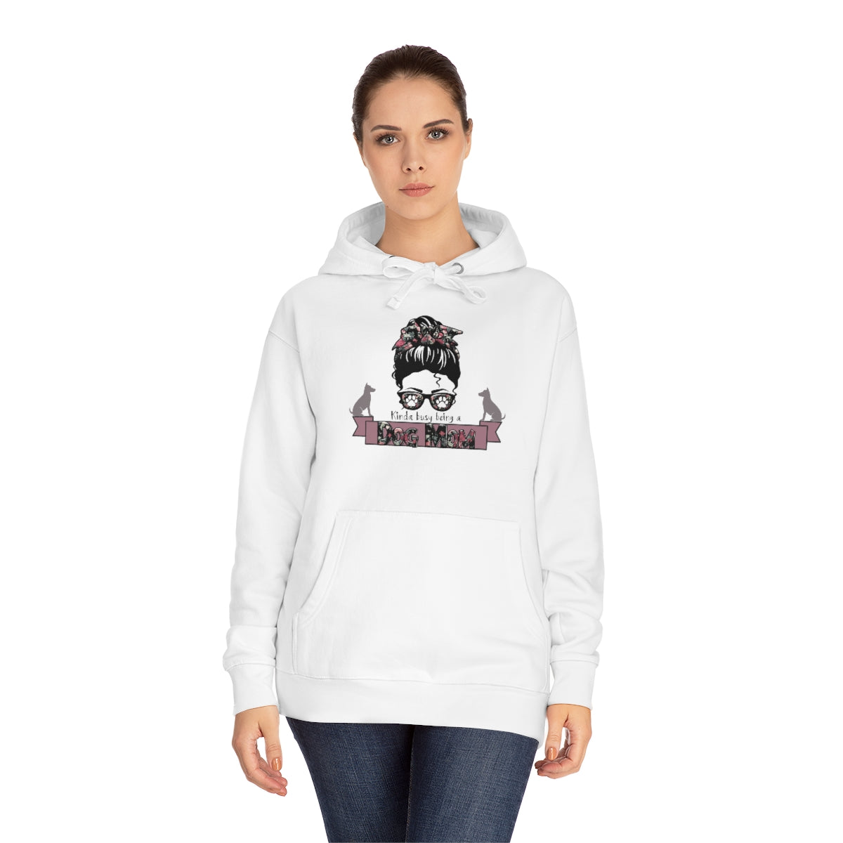 Kinda of Busy Being a Dog Mom Dog Lovers Premium Unisex Fleece Hoodie