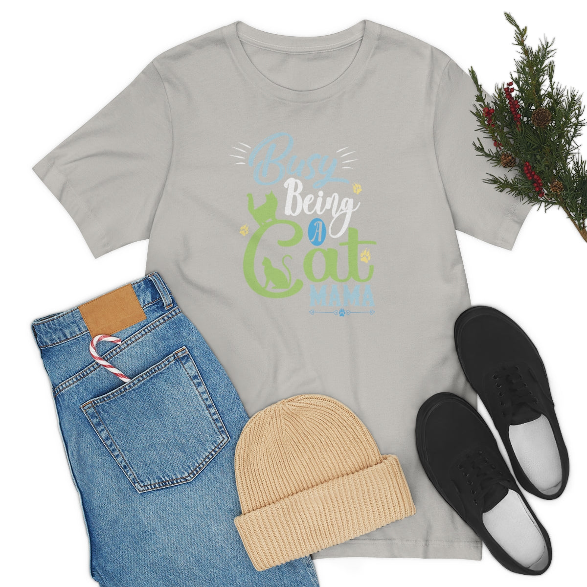 Busy Being a Cat Mama Unisex Jersey Short Sleeve T-Shirt