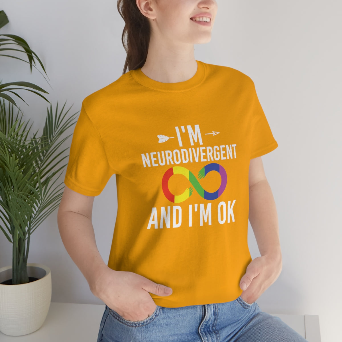 I'm Neurodivergent and I'm Ok Unisex Jersey Short Sleeve T-Shirt