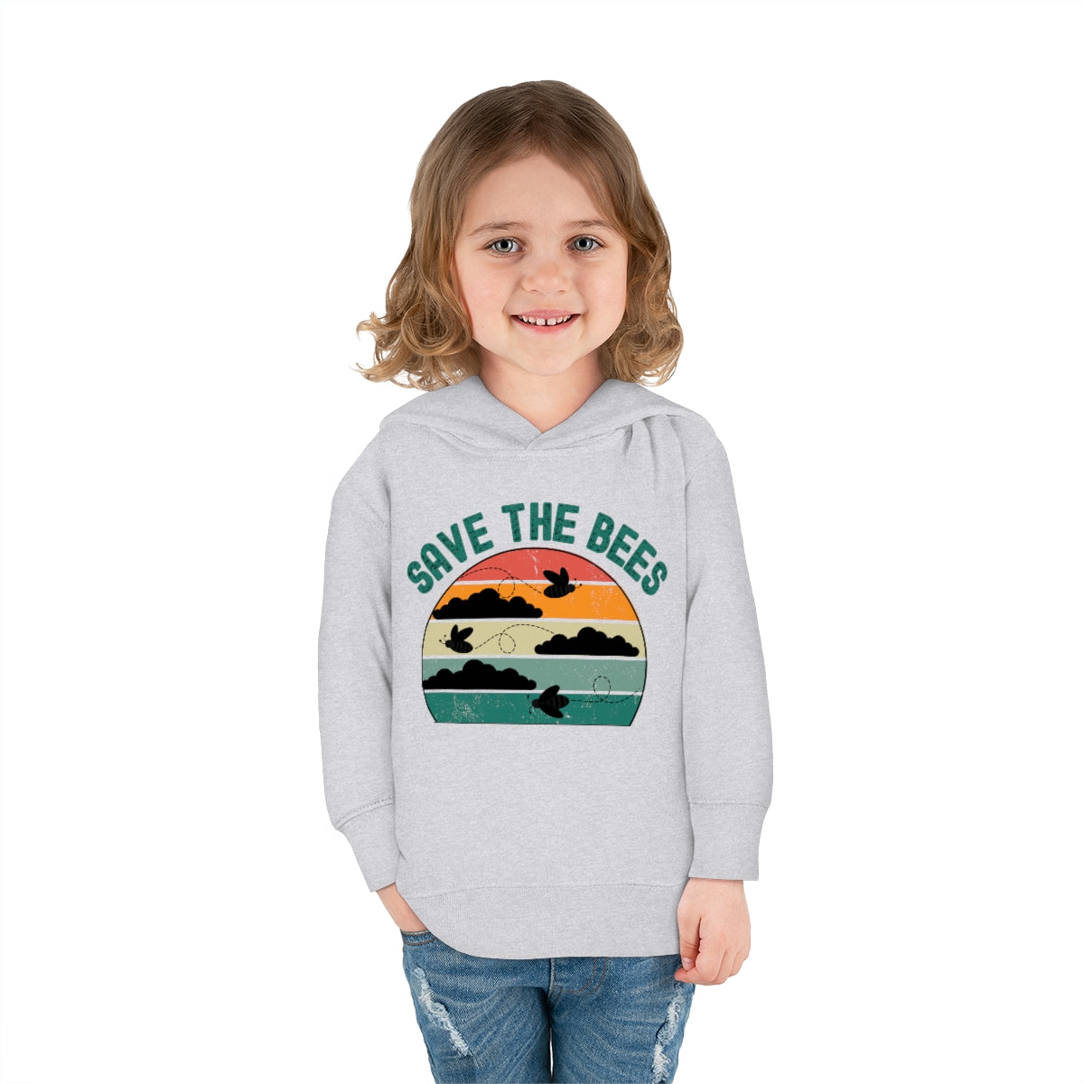 Save the Bees Toddler Pullover Fleece Hoodie