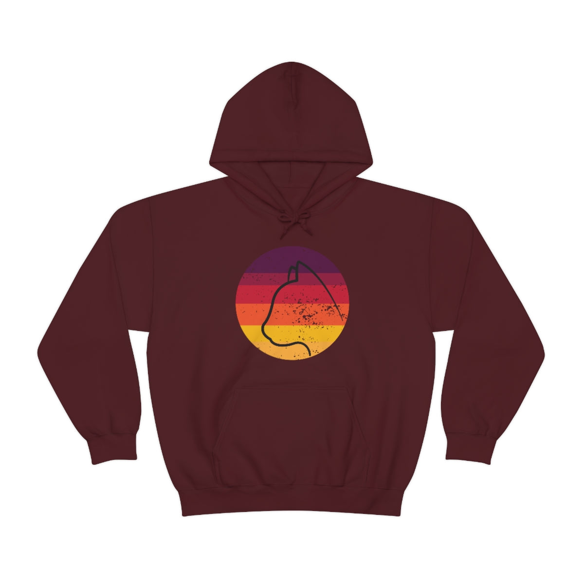 Vintage Sunset Cat Lovers Unisex Heavy Blend™ Hoodie