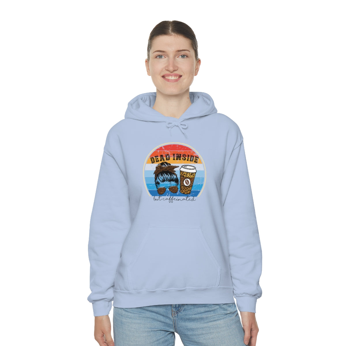 Dead Inside but Caffeinated Funny Unisex Heavy Blend™ Hoodie